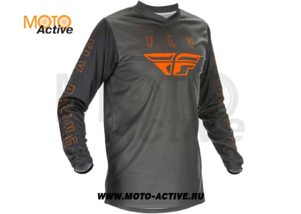 Джерси FLY RACING F-16 2021 серая/оранжевая